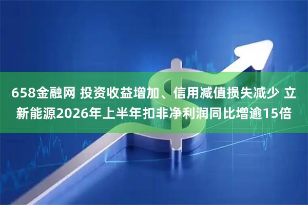 658金融网 投资收益增加、信用减值损失减少 立新能源2026年上半年扣非净利润同比增逾15倍